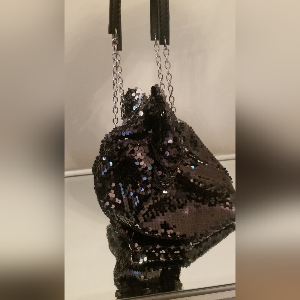 Sequin Black Evening Clutch